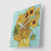 Vincent Willem van Gogh , “ Sunflowers ” Quadratische Wanduhr (Winkel)