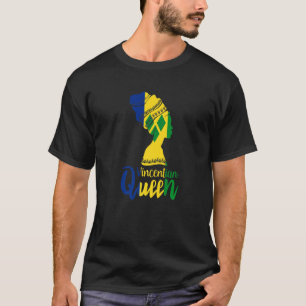 Vincentian Queen St Vincent Grenadines Flag Afro R T-Shirt