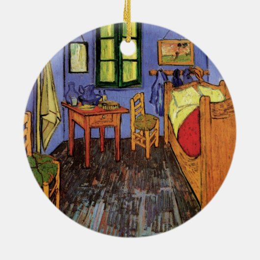 Vincent's Bedroom in Arles von Vincent van Gogh Keramik Ornament (Hinten)