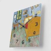 Vincent's Bedroom in Arles von Vincent van Gogh Quadratische Wanduhr (Winkel)