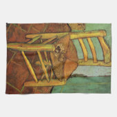 Vincent's Chair mit Seiner Pipe von Vincent van Go Geschirrtuch (Horizontal)