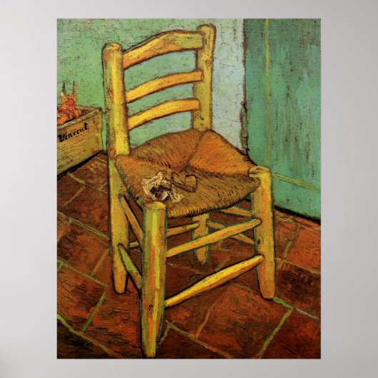 Vincent's Chair mit Seiner Pipe von Vincent van Go Poster (Vorne)