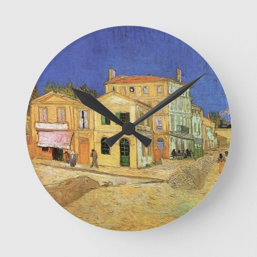 Vincent's House in Arles von Vincent van Gogh Runde Wanduhr (Vorderseite)