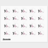 vincenzocouture.com runder aufkleber (Blatt)