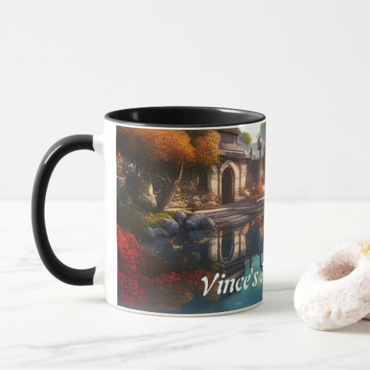 Vince's Morning Tea Personalisiert anpassbar Tasse (Mit Donut)