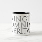 VINCIT OMNIA VERITAS - Leichte Zwei-Tonen-Kaffee-T Zweifarbige Tasse (Mittel)