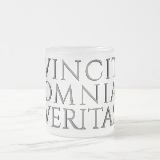 VINCIT OMNIA VERITAS - Leichter Mattierter Glass-K Mattglastasse (Mittel)