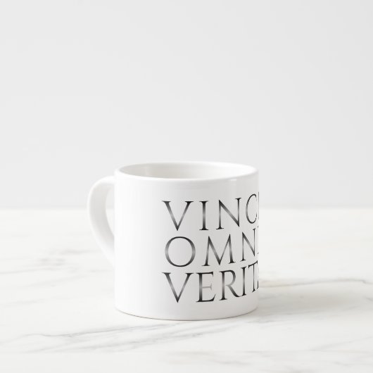 VINCIT OMNIA VERITAS - Licht Espressotasse (Vorderseite Links)
