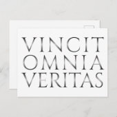 VINCIT OMNIA VERITAS - Licht Feiertagspostkarte (Vorne/Hinten)