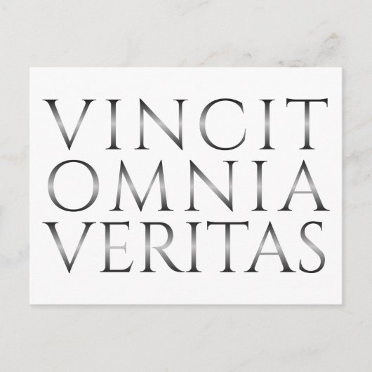 VINCIT OMNIA VERITAS - Licht Feiertagspostkarte (Vorderseite)