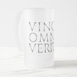 VINCIT OMNIA VERITAS - Licht Mattglas Bierglas