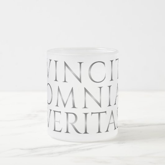 VINCIT OMNIA VERITAS - Licht Mattglastasse (Mittel)