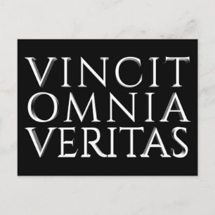 VINCIT OMNIA VERITAS - Light Holiday Postcard Feiertagspostkarte