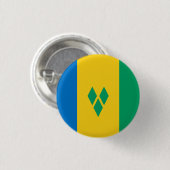 Vincy Flag, Fahne von Saint Vincent und die Grenad Button (Vorne & Hinten)