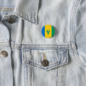 Vincy Flag, Fahne von Saint Vincent und die Grenad Button (Beispiel)