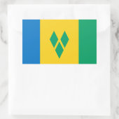 Vincy Flag, Fahne von Saint Vincent und die Grenad Rechteckiger Aufkleber (Tasche)