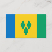 Vincy Flag, Fahne von Saint Vincent und die Grenad Visitenkarte (Vorderseite)
