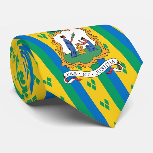 Vincy Flag & Siegel, Saint Vincent und die Grenadi Krawatte (Gerollt)