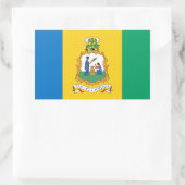 Vincy Flag & Siegel, Saint Vincent und die Grenadi Rechteckiger Aufkleber (Tasche)