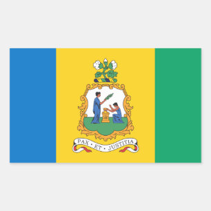 Vincy Flag & Siegel, Saint Vincent und die Grenadi Rechteckiger Aufkleber