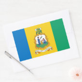 Vincy Flag & Siegel, Saint Vincent und die Grenadi Rechteckiger Aufkleber (Umschlag)