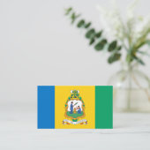 Vincy Flag & Siegel, Saint Vincent und die Grenadi Visitenkarte (Stehend Vorderseite)