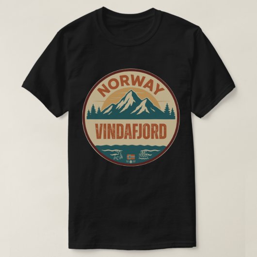 Vindafjord, Norge Norwegen T-Shirt (Design vorne)