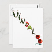 Vindaloo Chili Paprikaschoten Postkarte (Vorne/Hinten)