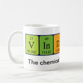 Vindaloo Wort-Tasse periodischer Tabelle Kaffeetasse (Links)