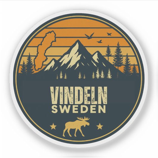 Vindeln, Schweden Aufkleber (Vorderseite)