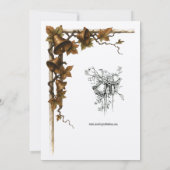 Vine And Wedding Bells Einladung (Rückseite)