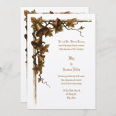 Vine And Wedding Bells Einladung (Vorne/Hinten)