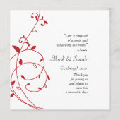 Vine Divine Red Wedding Program Programm (Vorderseite)