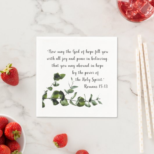 Vine Greenery Bible Verse Napkin Serviette (Beispiel)