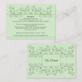 Vine Heart Trellis Minze Green Enclosure Card Begleitkarte (Vorne/Hinten)