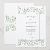 Vine Heart Trellis Wedding Einladung (Vorne/Hinten)