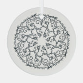 Vine Mandala Glass Ornament Aus Glas (Rückseite)