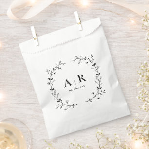 Vine Scroll Hochzeitssack, Cookie oder Goody Lecke Geschenktütchen