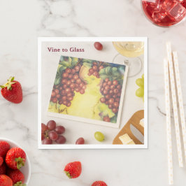 "Vine to Glass" Custom Vineyard Napkins — Weingut, Serviette
