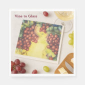 "Vine to Glass" Custom Vineyard Napkins — Weingut, Serviette (Vorderseite)