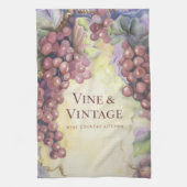 Vine & Vintage Grapes Luxe Geschirrtuch (Vertikal)