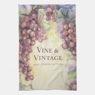 Vine & Vintage Grapes Luxe Geschirrtuch