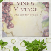 Vine & Vintage Grapes Luxe Tea Towel Geschirrtuch (Gefaltet)