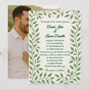 Vine & Vow Foto-Hochzeitseinladung Einladung