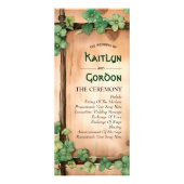 Vine wood St. Patrick's Day BUDGET Hochzeitsprogra Werbekarte (Vorne)