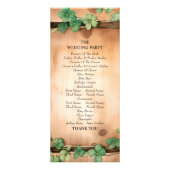 Vine wood St. Patrick's Day BUDGET Hochzeitsprogra Werbekarte (Hinten)