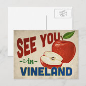 Vineland New Jersey Apple - Vintage Travel Postkarte (Vorne/Hinten)