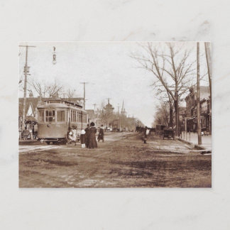 Vineland NJ, Landis Ave, Trolley, Scene, c1910 Postkarte