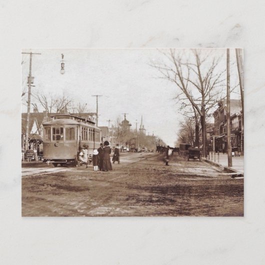 Vineland NJ, Landis Ave, Trolley, Scene, c1910 Postkarte (Vorderseite)