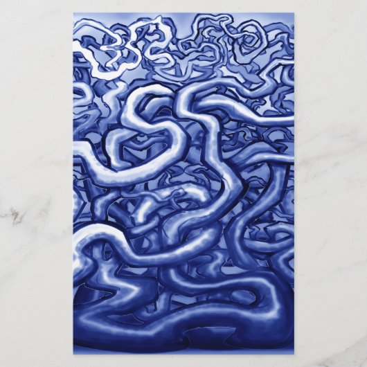 Vines Blue Briefpapier (Vorderseite)